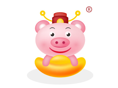 元宝猪图形